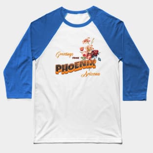 Vintage Floral Greeting Card Phoenix Arizona Baseball T-Shirt